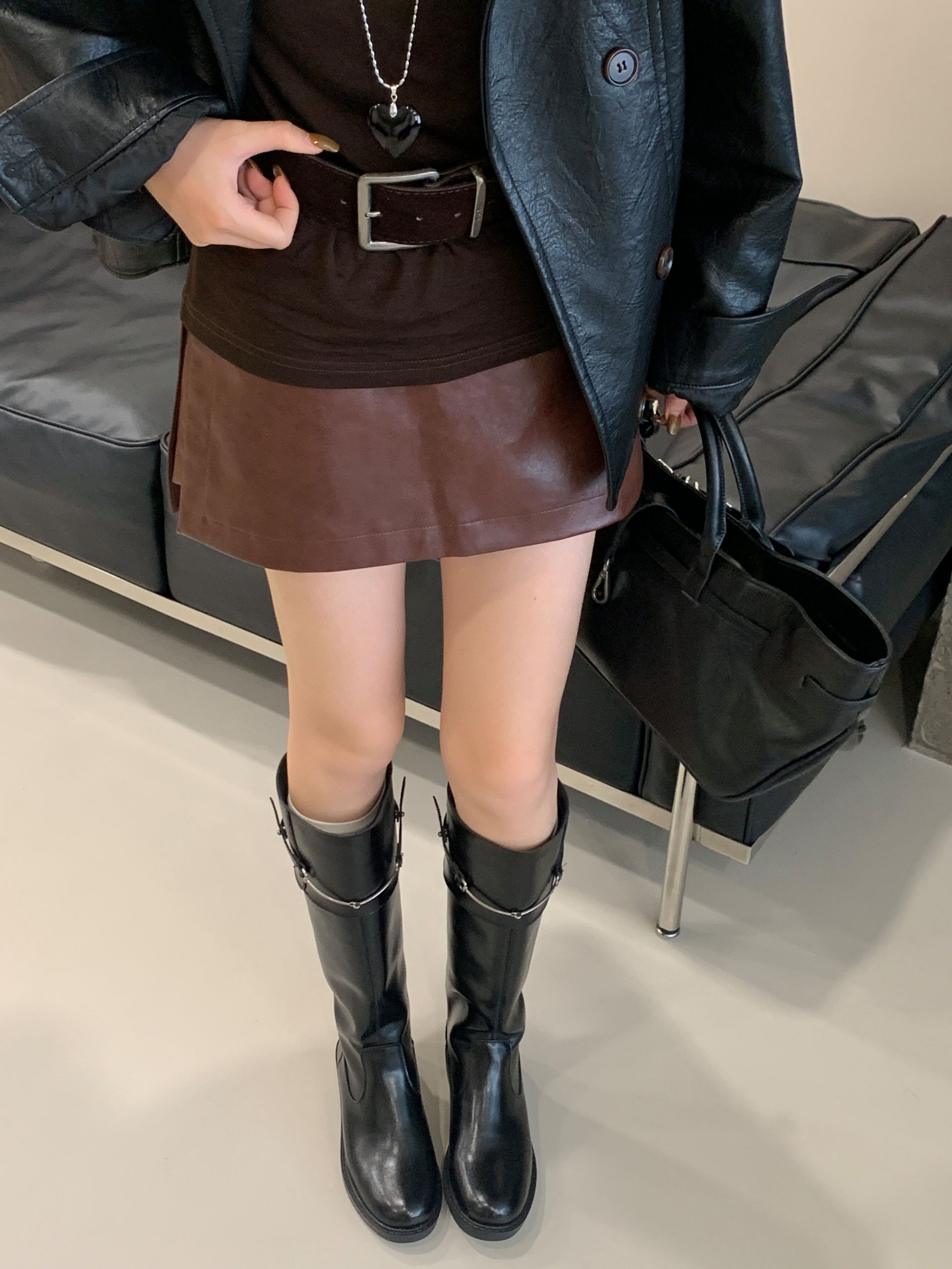 2025 New Niche Design Knight Boots Slim Fit Square Toe Flat High Tube Fashion Boots for Women