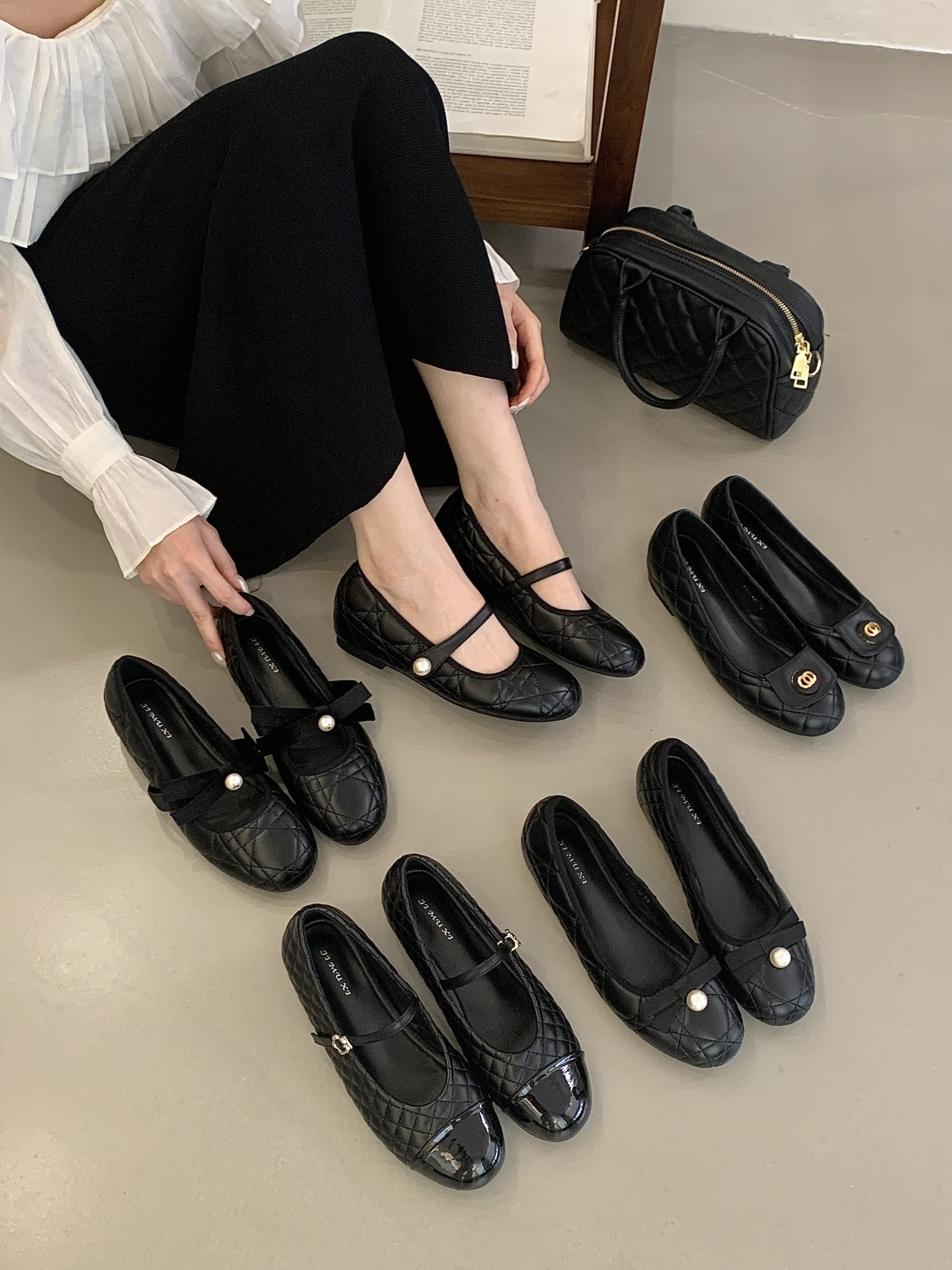 2026 New Autumn Black Mary Jane Shoes Comfortable Inner Height Increase Women's Low Top Shoes