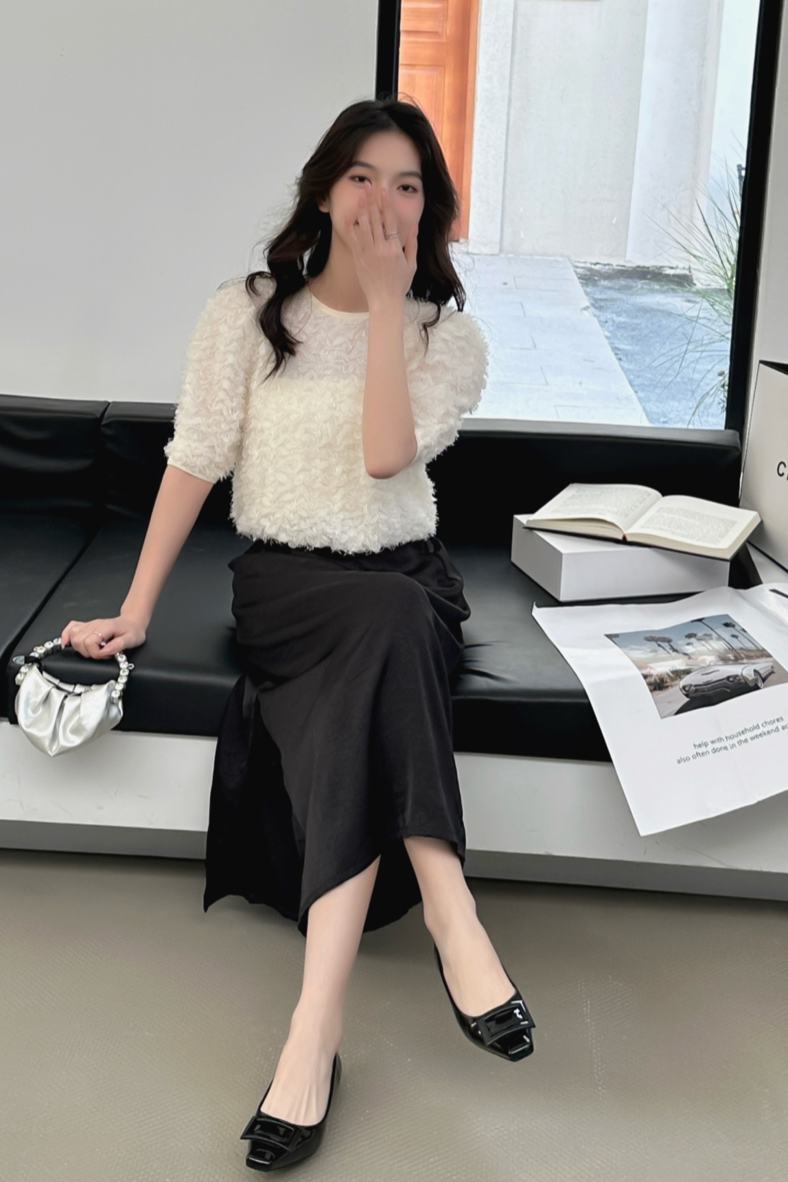 2026 Spring Autumn New Patent Leather Low Heel Square Toe Women's Flat Shoes