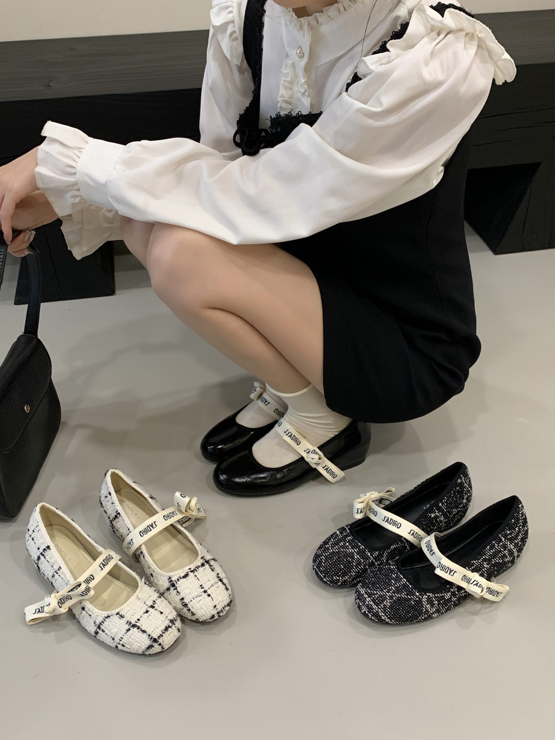 2026 Spring French Chic Mary Jane Shoes for Women, Round Toe, Hidden Wedge Heel, Girl Style, One-Strap, PU Lining
