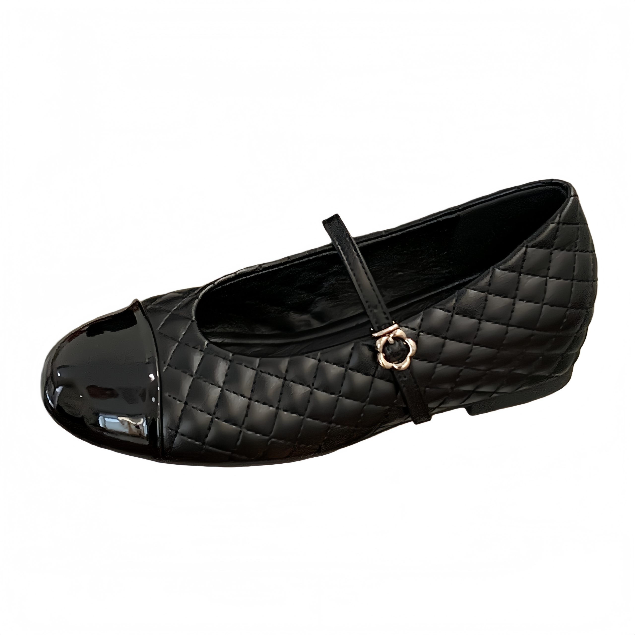 2026 Spring New High Heel Shoes Small Fragrance Style Stitched Diamond Mary Jane One-Strap