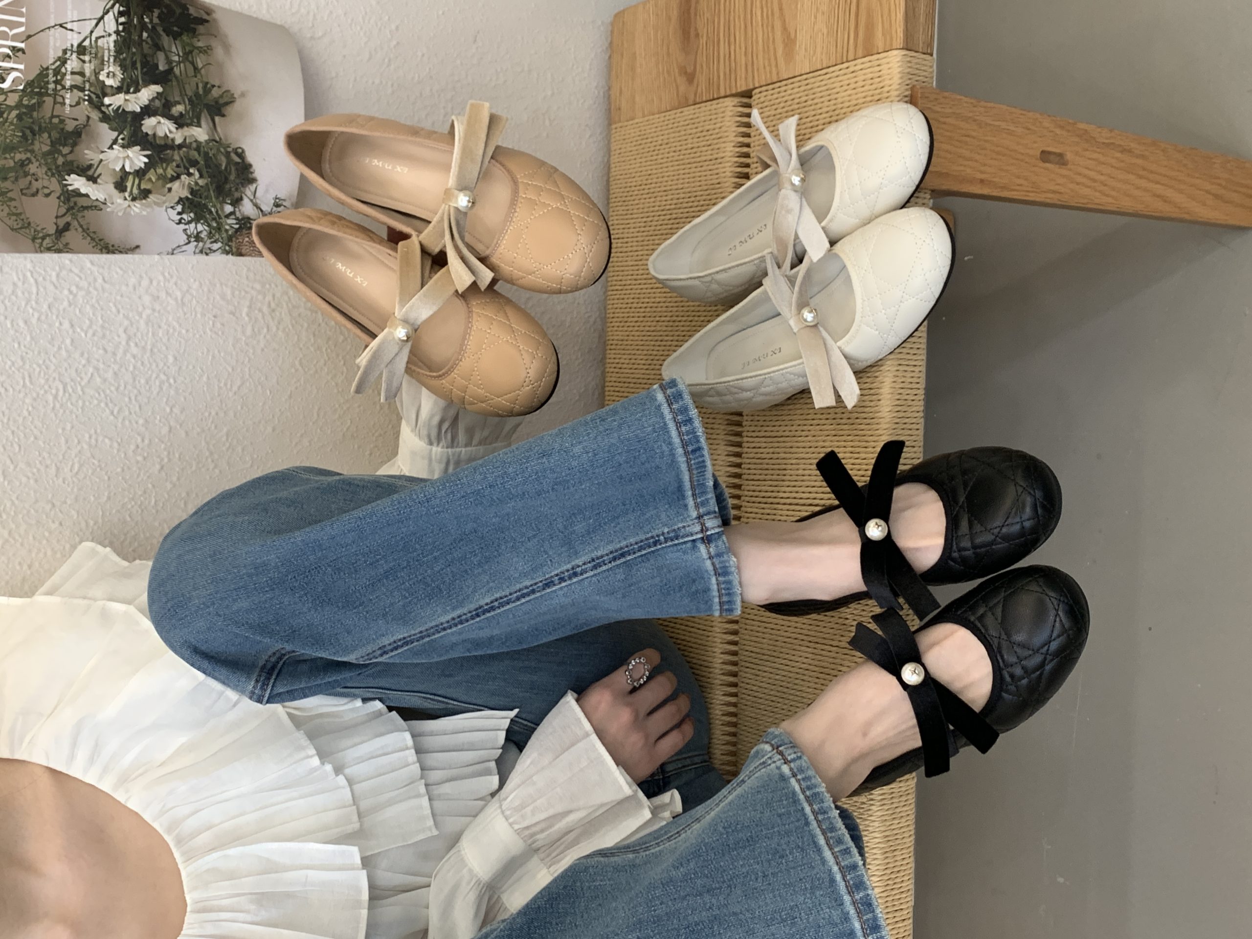 2026 Spring Summer New Style Women's Mary Jane Low Top Shoes with Hidden Wedge Heel