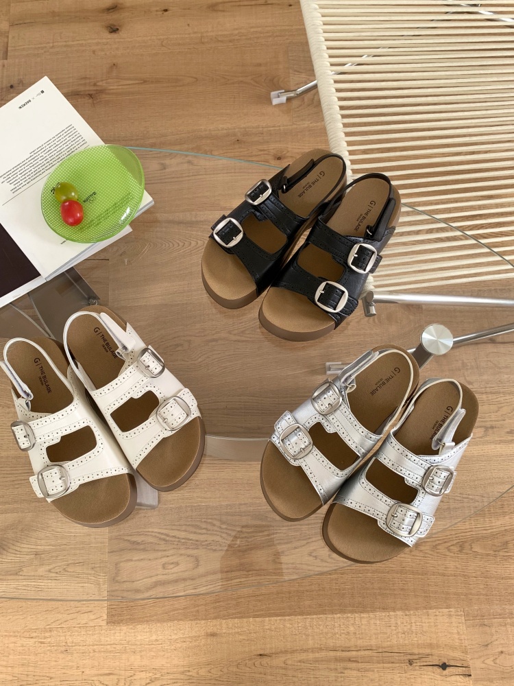 Fashionable Platform Sandals for Women Summer Comfortable Slippers Slip-on Thick Sole