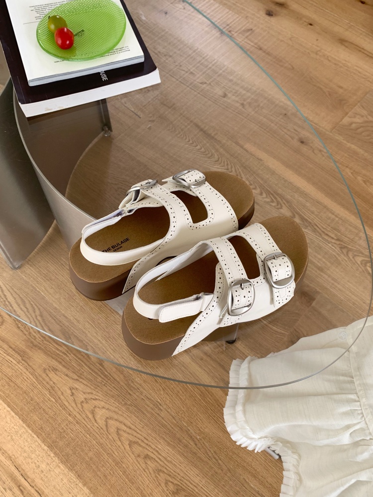 Fashionable Platform Sandals for Women Summer Comfortable Slippers Slip-on Thick Sole