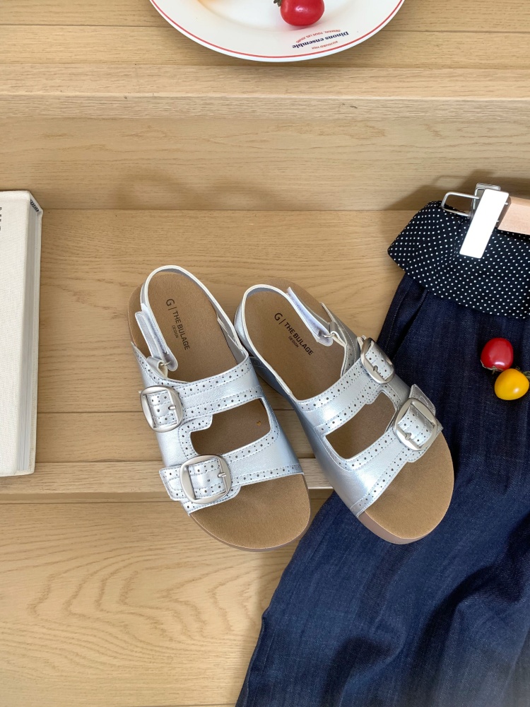 Fashionable Platform Sandals for Women Summer Comfortable Slippers Slip-on Thick Sole