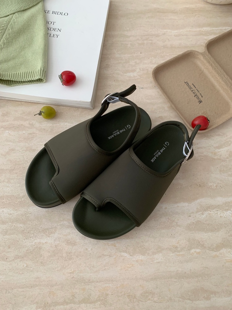 French Style Retro Fairy Toe Loop Sandals Women 2026 Summer Roman Sandals