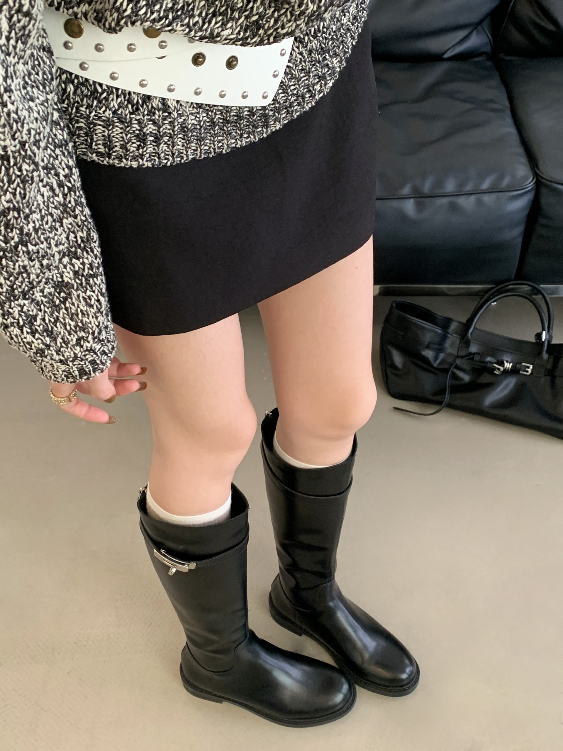 Niche Design Knight Boots 2025 New Slim Fit Square Toe Flat High Top Fashion Boots for Women