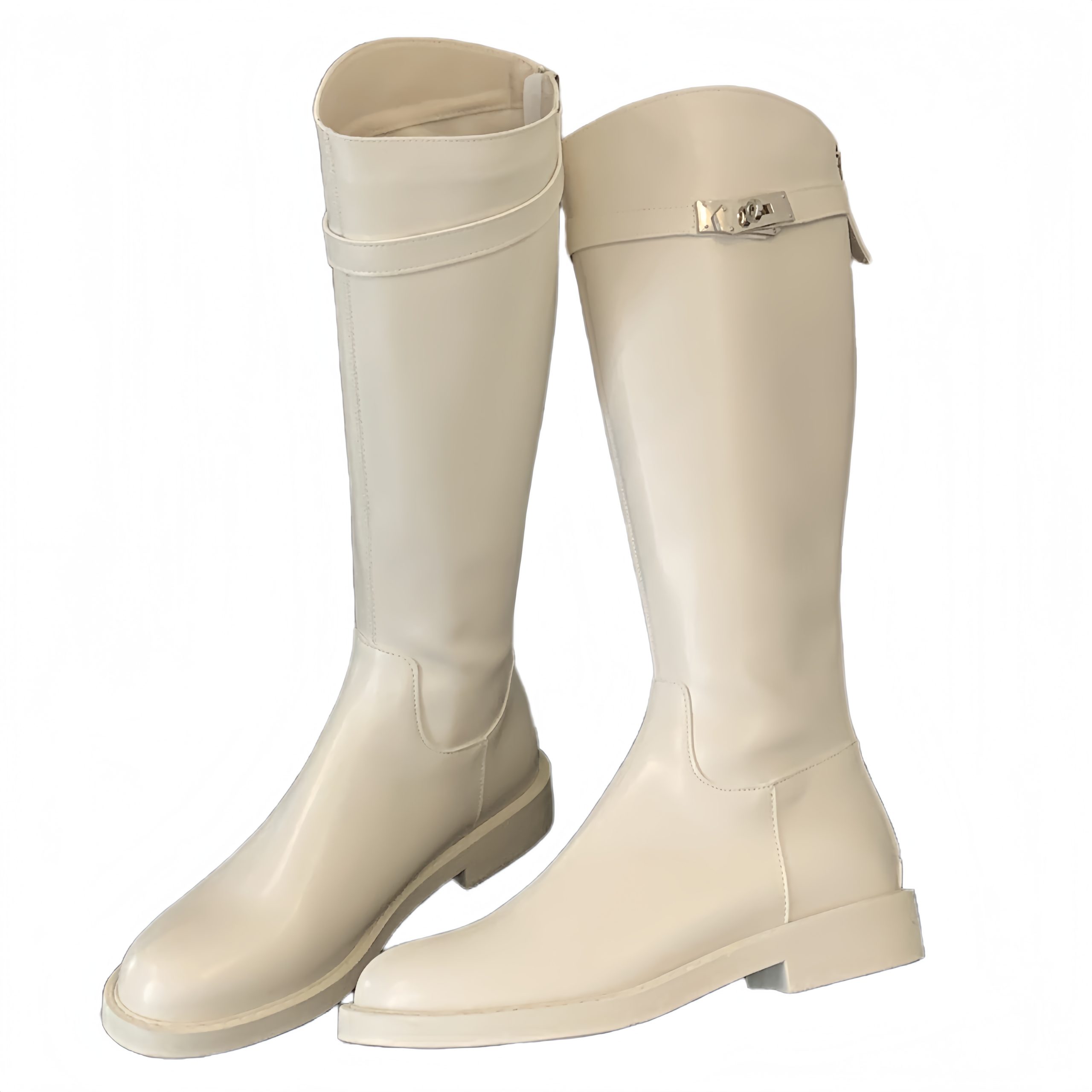 Niche Design Knight Boots 2025 New Slim Fit Square Toe Flat High Top Fashion Boots for Women